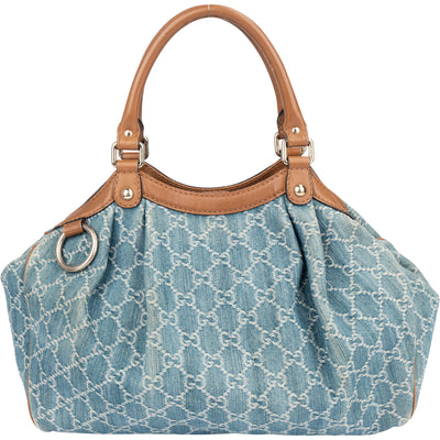 Gucci Denim GG Monogram Sukey Handbag