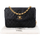 Chanel Quilted Lambskin 24K Gold Single Flap Shoulder Bag