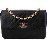 Chanel Quilted Lambskin 24K Gold Single Flap Shoulder Bag