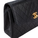 Chanel Quilted Lambskin 24K Gold Single Flap Shoulder Bag