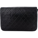 Chanel Quilted Lambskin 24K Gold Single Flap Shoulder Bag