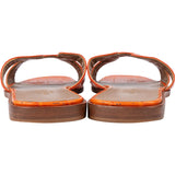 Hermès Orange Exotic Crocodile Leather Oran Sandals (37)
