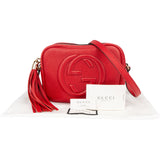 Gucci Red Leather GG Soho Crossbody Bag