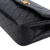 Chanel Quilted Lambskin 24K Gold Single Flap Shoulder Bag