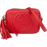 Gucci Red Leather GG Soho Crossbody Bag