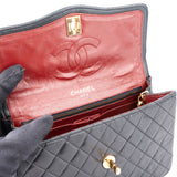 Chanel Quilted Lambskin 24K Gold Single Flap Shoulder Bag