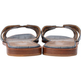 Hermès Bleu Exotic Crocodile Leather Oran Sandals (36,5)