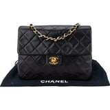 Chanel Quilted Lambskin 24K Gold Single Flap Crossbody Bag