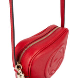 Gucci Red Leather GG Soho Crossbody Bag
