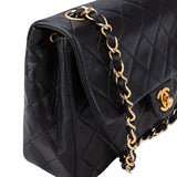 Chanel Quilted Lambskin 24K Gold Single Flap Crossbody Bag