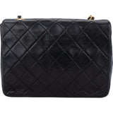 Chanel Quilted Lambskin 24K Gold Single Flap Crossbody Bag