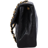 Chanel Quilted Lambskin 24K Gold Single Flap Crossbody Bag