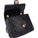 Chanel Quilted Lambskin 24K Gold Single Flap Crossbody Bag