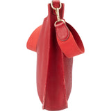 Hermès Rouge Clemence Leather Evelyne GM Crossbody Bag