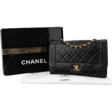 Chanel Quilted Lambskin 24K Gold Single Flap Crossbody Bag