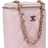 Chanel Lilac Caviar Leather Mini Vertical Vanity Crossbody Bag
