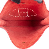 Hermès Rouge Clemence Leather Evelyne GM Crossbody Bag