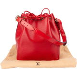Louis Vuitton Rouge Epi Leather Sac Noe Petit Shoulder Bag