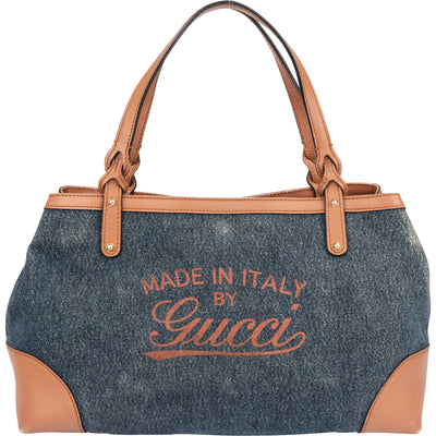Gucci Denim Craft Handbag