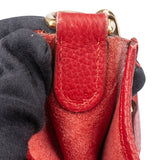 Hermès Rouge Clemence Leather Evelyne GM Crossbody Bag