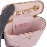 Chanel Lilac Caviar Leather Mini Vertical Vanity Crossbody Bag