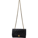 Chanel Quilted Lambskin 24K Gold Single Flap Crossbody Bag