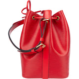 Louis Vuitton Rouge Epi Leather Sac Noe Petit Shoulder Bag