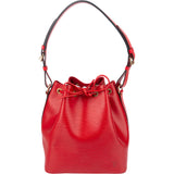 Louis Vuitton Rouge Epi Leather Sac Noe Petit Shoulder Bag