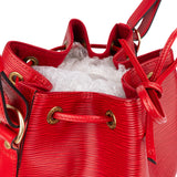 Louis Vuitton Rouge Epi Leather Sac Noe Petit Shoulder Bag