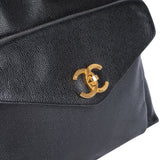 Chanel Caviar Leather 24K Gold Shoulder Bag