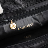 Chanel Caviar Leather 24K Gold Shoulder Bag