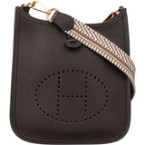 Hermès Brun Amazone Taurillon Clemence Evelyne 16 Crossbody
