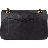 Chanel Quilted Lambskin 24K Gold Small Double Flap Crossbody Bag