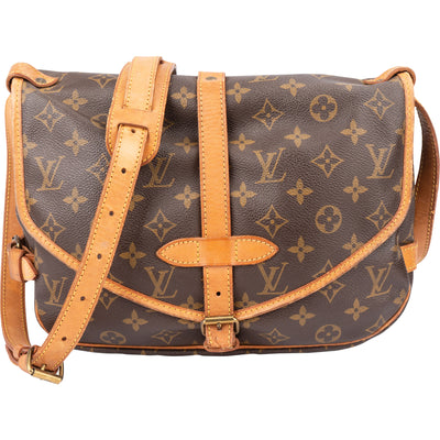 Louis Vuitton Canvas Monogram Saumur 30 Crossbody Bag
