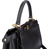 Fendi Black Leather Peekaboo Handbag