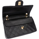 Chanel Quilted Lambskin 24K Gold Small Double Flap Crossbody Bag