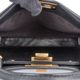 Fendi Black Leather Peekaboo Handbag