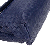 Bottege Veneta Blue Purple Intrecciato Leather Shoulder Bag