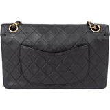 Chanel Quilted Lambskin 24K Gold Medium Double Flap Crossbody Bag