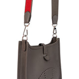 Hermès Etain Palladium Taurillon Clemence Evelyne 16 Crossbody Bag