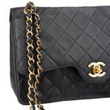 Chanel Quilted Lambskin 24K Gold Medium Double Flap Crossbody Bag
