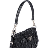 Prada Quilted Patent Leather Gaufre Handbag