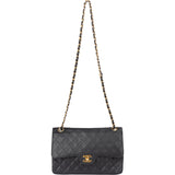 Chanel Quilted Lambskin 24K Gold Medium Double Flap Crossbody Bag