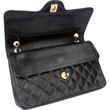 Chanel Quilted Lambskin 24K Gold Medium Double Flap Crossbody Bag