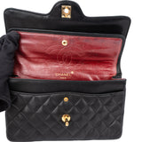Chanel Quilted Lambskin 24K Gold Medium Double Flap Crossbody Bag