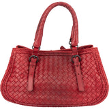 Bottega Veneta Red Intrecciato Leather