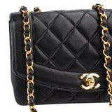 Chanel Quilted Lambskin 24K Gold Single Flap Lady Dior Crossbody Bag