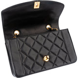 Chanel Quilted Lambskin 24K Gold Single Flap Lady Dior Crossbody Bag