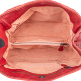 Bottega Veneta Red Intrecciato Leather