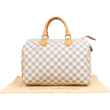 Louis Vuitton Damier Azur Monogram Speedy 30 Handbag